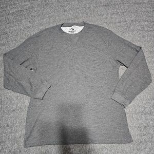 Alpine Lakes Gray Waffle Knit Thermal Long Sleeve Shirt - Large